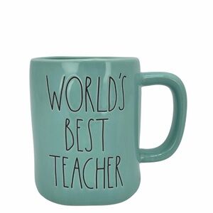 NEW Rae Dunn World's Best Teacher Mug Teal Teacher Gift